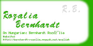 rozalia bernhardt business card